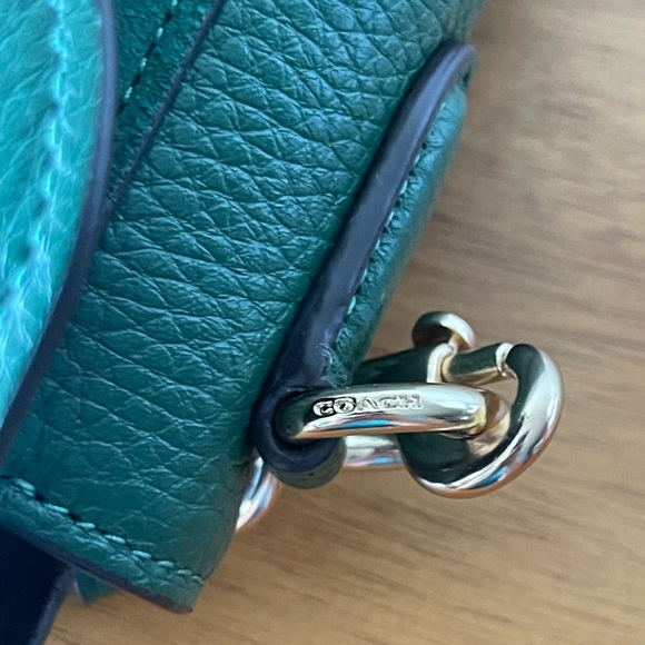 Coach Marlie Top Handle Satchel Kelly Green Leather & Suede - Picture 15 of 17